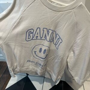Ganni sweatshirt crop sleeves !